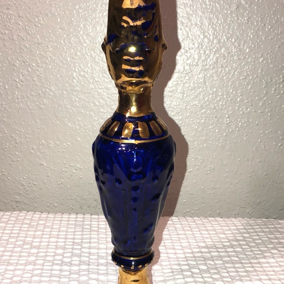 VINTAGE MCM 12”Palestine Gold Porcelain Ewen Pitcher Greek Revival 1940’s 12X6 - Picture 5 of 8